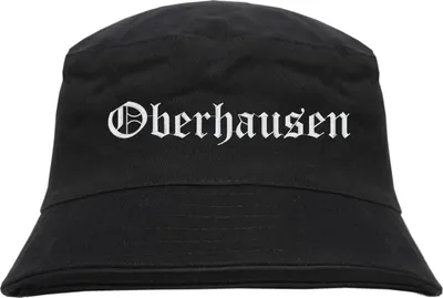 Produktbild von Oberhausen Fischerhut - Altdeutsch - bestickt -  Bucket Hat Anglerhut Hut Anglerhut Hut  Schwarz S/M