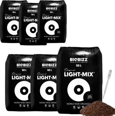Produktbild von BioBizz Light-Mix, 50 L – 6er Pack