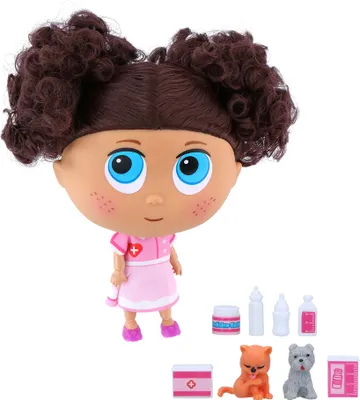 Produktbild von Eddy Toys Puppenset – mit Zubehör – 20 x 11 x 19 cm – Thema Arzt