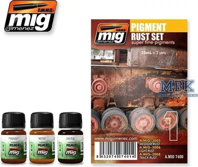 Produktbild von Ammo of MIG AMIG7400 Pigment Rust Set