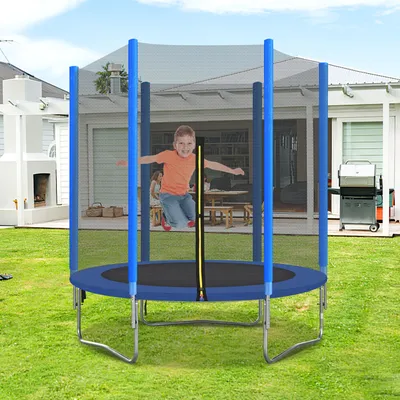 Produktbild von Kindertrampolin, Trampolin-Set für den Innen- und Außenbereich, 6ft verzinktem Stahl Runde Garten Trampolin, Kinder-Trampolin für Geburtstag