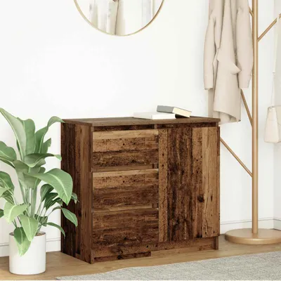 Immagine prodotto di vidaXL Credenza con cassetto in legno di recupero 71x35x65 cm Materiale a base di legno
