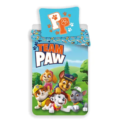 Produktbild von Paw Patrol Team - Kinder Bettwäsche Set 140 x 200 und 60 x 80 cm -  Baumwolle