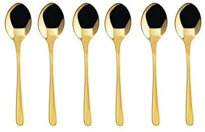 Productafbeelding van Sambonet Mokkalöffel 6tlg. Edelstahl/PVD Gold 52553G37