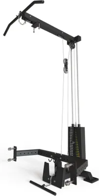 Produktbild von ATLETICA R8-Latzug mit Steckgewichten | maximale Streckung der Arme möglich | inklusive 32mm Latzugstange, 32mm Curl-Bar