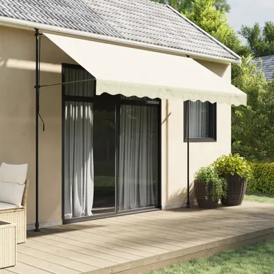 Immagine prodotto di Maison Exclusive - Tenda da sole retrattile Crema 300x150 cm Tessuto e acciaio