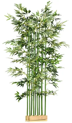 Image de Bambou artificiel - Plante décorative - Arbre de bambou - Aspect naturel - Facile d'entretien - Pour intérieur - Vert