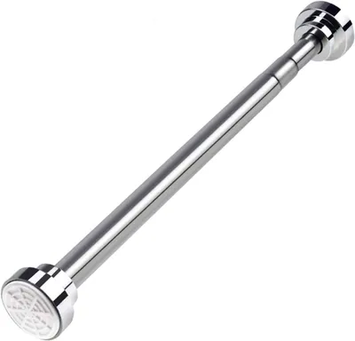 Produktbild von Duschvorhangstange Teleskopisch 1 Stück, Edelstahl Spannstange 65–100 Cm, Für Bad Küche Kleiderschrank