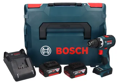 Zdjęcie produktu dla Bosch GSR 18V-90 C Profesjonalna akumulatorowa wiertarko-wkrętarka 18 V 64 Nm bezszczotkowa + 2x akumulator 5,0 Ah + ładowarka + L-Boxx