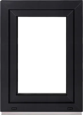 Immagine prodotto di Finestra per cantina Framex Finestra in PVC-U interno bianco / esterno antracite Larghezza x altezza 50 x 65 cm 500 x 650 mm Triplo vetro 32 mm Anta e ribalta DIN destra