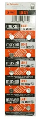 Image de Piles alcalines, LR41, AG3, 1,5V, paquet de 10