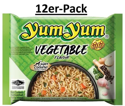Produktbild von 12 x Yum Yum Instantnudeln Gemüse 60g