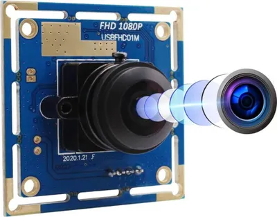 Image de ELP Module de caméra USB grand angle 180 degrés Fisheye Caméra USB Full HD 1080P Webcam USB avec caméra 60fps/100fps Caméra UVC Compatible pour Android Windows Linux USBFHD01M-L180