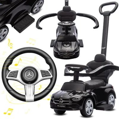 Obrázek produktu pro COIL autíčko, skluzavka, odstrkovadlo pro děti, Mercedes AMG, interaktivní volant, opěrky nohou, boční zábrany, od 12 měsíců, černá barva