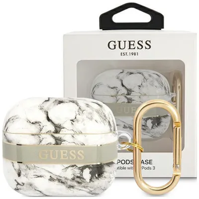 Produktbild von Guess Marmorriemen - Etui Airpods 3 (Grau)