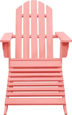 Produktbild von vidaXL Adirondack-Gartenstuhl mit Fußteil Massivholz Tanne Rosa