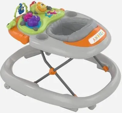 Immagine prodotto di Girello Walky Talky grigio, con suoni e luci, 4 ruote, 6 freni, 3 livelli di regolazione in altezza, CHICCO