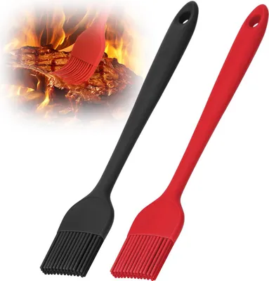 Imagen del producto de Euqvunn, 2 pinceles de silicona para hornear, libres de BPA, pinceles de silicona antiadherentes