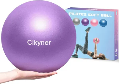 Produktbild von Gymnastikball Cikyner Weicher Pilates-Ball, 23–25 cm, kleiner Gymnastikball mit aufblasbarem Strohhalm, für Pilates, Yoga, Ganzkörpertraining, Verbess