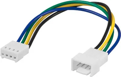 Produktbild von Lüfter Verlängerungskabel, 4 pol. Stecker an 4 pol. Kupplung, 15cm, Good Connections®