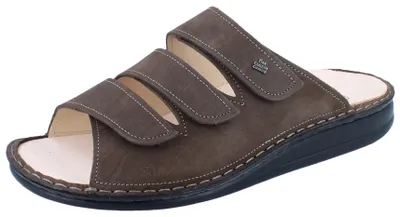 Productafbeelding van Finn Comfort, Corfu, slippers, heren, tabak, bruin, leer, nieuw - dames schoenen, slippers / teenslippers, bruin