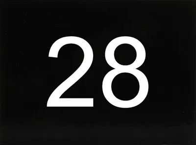 Produktbild von Nummernschild selbstklebend, 40 x 30 mm, Type 28, Kunststoff schwarz glänzend