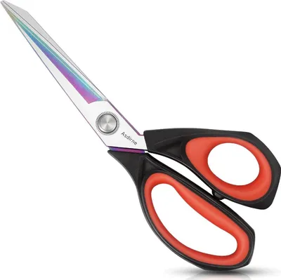 Produktbild von Asdirne Stoffschere 25CM Schwarz/Rot Soft-Grip Griffe