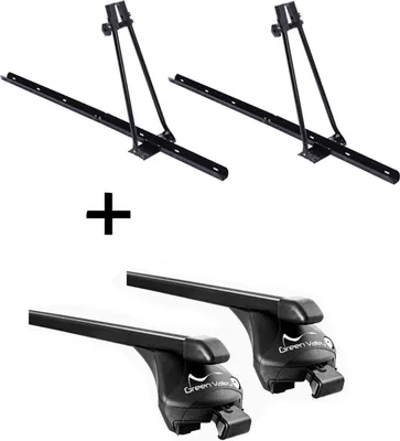 Produktbild von 2x Fahrradträger ORION + Relingträger Quick Stahl L kompatibel mit für Jaguar XF W ab 2013