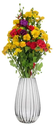 Produktbild von Alessandro Vase - Glas - gestreift - 11 x 11 x 20 cm - Blumenvase