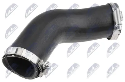 Produktbild von Ladeluftschlauch aus Gummi, 185 mm Länge, 46 mm Innendurchmesser, mit Schellen