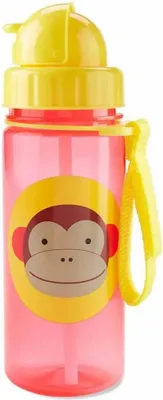Produktbild von Skip Hop Zoo Pp Strohflasche Affe Rosa  Kinder Rosa One Size
