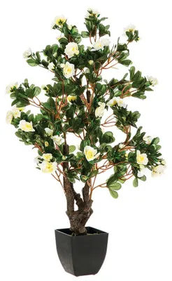 Produktbild von realistische Künstliche Pflanze Azalee rosa 81 cm aus Kunststoff im Topf, sicher für Haustiere