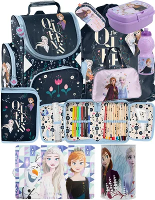 Obrázok produktu pre Školská taška Frozen, 9-dielna sada školských tašiek, batoh, školský batoh, taška pre dievčatá, Disney Frozen