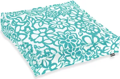 Produktbild von H.O.C.K. Paloma Outdoor Matratzenkissen 50x50x10cm floral türkis