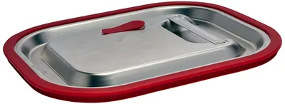 GN-Deckel 1/2 GN mit Dichtung, Edelstahl, spülmaschinengeeignet