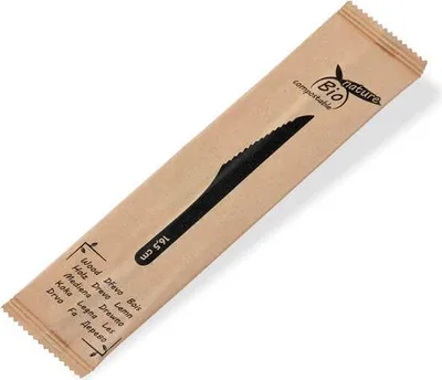Produktbild von Nož drevený 16,5 cm jednotlivo balený (100 ks)