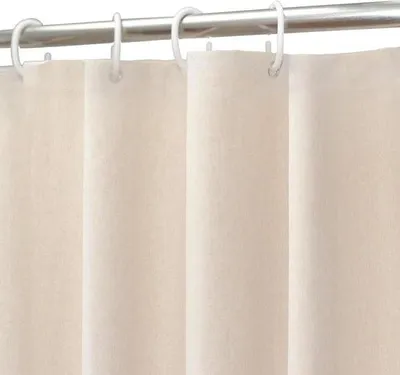 Produktbild von Duschvorhang Leinenoptik beige - wasserabweisend - 200 x 220 cm