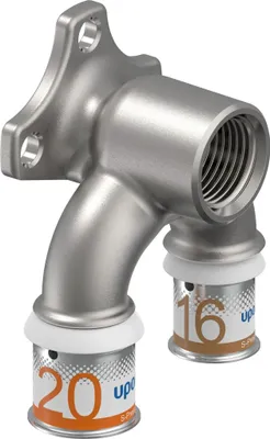 Zdjęcie produktu dla Uponor U-Wandscheibe S-Press PLUS aus Messing, verzinnt 20mmx1/2 IGx16mm