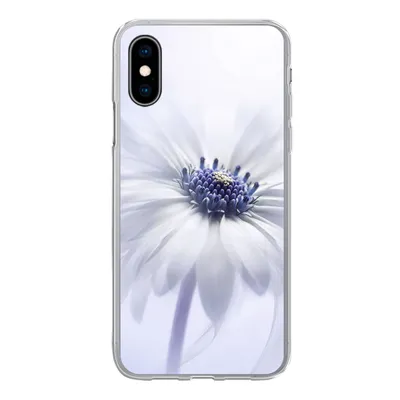 Produktbild von MuchoWow® Handyhülle Schutzhülle Hülle für iPhone X Blume - Abstrakt - Weiß Silikon Softcase Handy Hülle - Handyhülle