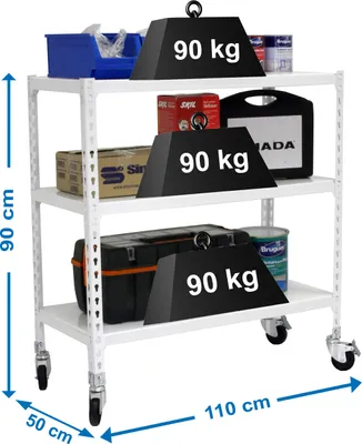 Produktbild von SIMONCLICK MOBILE SUPERPLUS 3/500 900 BCO/BCO Metallregal