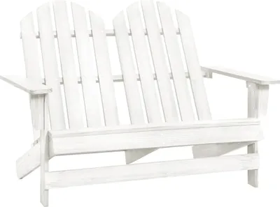 Produktbild von 2-Sitzer Adirondack-Gartenbank Massivholz Tanne Weiß