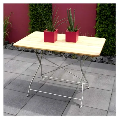 Produktbild von Gartentisch Bad TÖLZ 70x110 cm, verzinkt, Robinienholz, klappbar