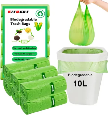 Zdjęcie produktu dla Worki na odpady 10 L, organiczne, szczelne, odporne na rozdarcie, 6 rolek, 120 worków