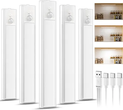 Immagine prodotto di Illuminazione per mobili sottopensili - Lampada per armadi - Illuminazione per armadi - Sensore di movimento - 42 LED - Bianco
