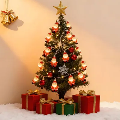 Immagine prodotto di Catena luminosa Kerstman, 2 metri, 20 LED, decorazione natalizia, catena luminosa a forma di pupazzo di neve
