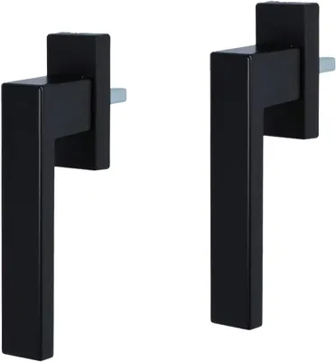 Obrázek produktu pro Sada klik pro okna, 2 kusy, černé hliníkové, moderní design, určené pro okna