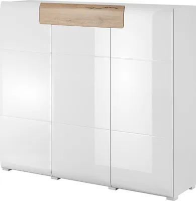 Immagine prodotto di Buffet grande modello collezione OHIO. Colori bianco e effetto quercia. Stile design