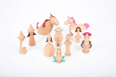 Obrázok produktu pre Tickit Wooden Enchanted Figures, 3 rok / roky, Viacfarebný, Drevo