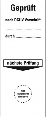 Produktbild von Dreifke® Aufkleber I Grundetikett  nach DGUV Vor..durch..Nächste Prüfu...