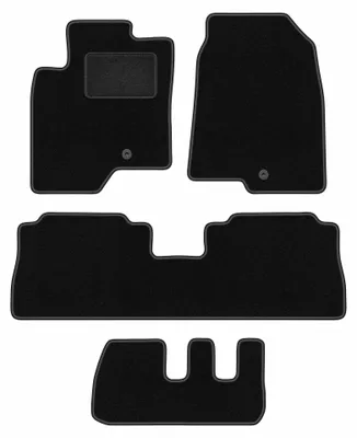 Produktbild von Velours-Fußmatten für Chevrolet Captiva 2006-2017 (7-Sitzer) – 4-tlg, Schwarz, passgenau – Wielganizator LUX